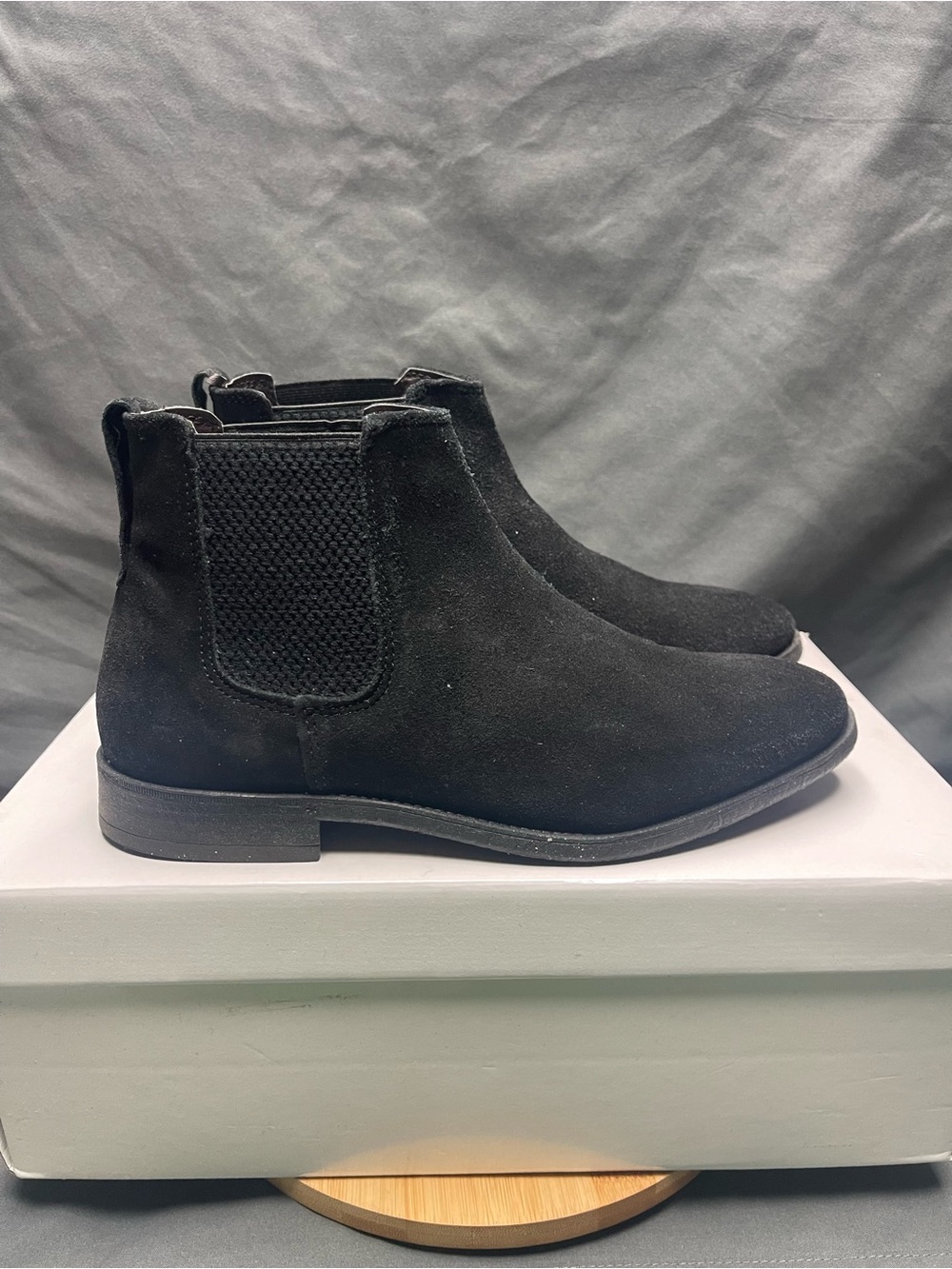 Men’s Kurt Geiger Suede Black Chelsea Boots - Size 7M